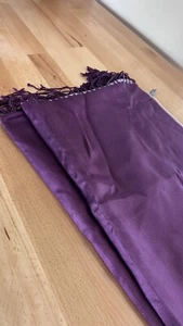 Ann Taylor 100% Silk Plum/Purple Pashmina Scarf 80”x21” NWOT Reversible Two Side - Picture 1 of 5