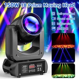 150W LED Beam Moving Head 6+12 Prisms 8 Gobo Stage Light DMX Spot Light DJ Disco - Picture 1 of 16