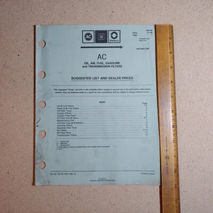 Filtros de CA automáticos vintage de febrero de 1982 lista sugerida y precios de distribuidor n.º 42A-30 - Imagen 1 de 4