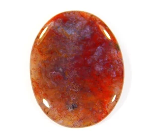 Piedra preciosa cabujón ovalada de ágata musgo rojo 100 % natural de 30 quilates translúcida PZ = 0309 - Imagen 1 de 7