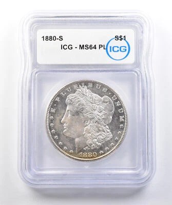 1880-S Morgan Silver Dollar MS64 PL ICG *0437 - Image 1 of 3