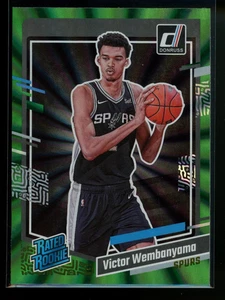 2023-24 Donruss Victor Wembanyama #220 Green Laser Holo Rated Rookie RC Spurs - Picture 1 of 2