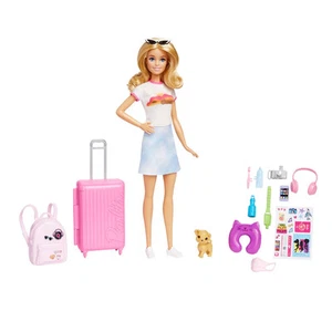 HJY18 Barbie Doll & Fashion Pink Travel Set - Picture 1 of 1