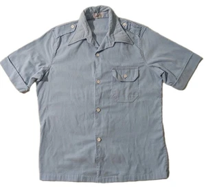 Vintage John Weitz Light Blue Corduroy Short Sleeve Button Up Mens Size XL - Picture 1 of 10