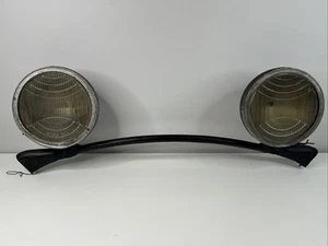 1930’s Hudson Bug Eye Headlights & Mounting Bar. 9” Glass Lenses On 40” Bar. - Bild 1 von 13