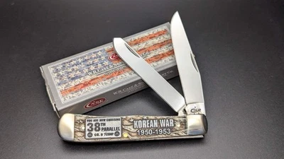 Estuche Trampero Guerra de Corea Embellecido Hueso Natural Modelo 22031 Foto 1 de 4