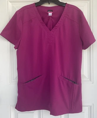 Koi Lite Style 1039 磨砂衬衫 M Azalea 粉红色零售价 25.00 美元 — 第 1/4 张图片