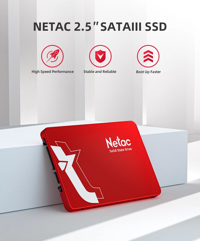 Netac Internal SSD 512GB Solid State Drive 2.5'' SATA III 6GB/s Up to 550MBps