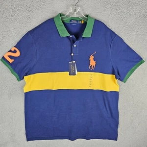 Neu mit Etikett Polo Ralph Lauren Größe XXL gestreiftes Rugby-Shirt klassisch großes Pony 2XL 138 $ - Bild 1 von 10