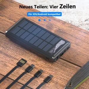50000mAh Solar Power BankTragbar Externer Batterie Ladegerät für alle Handy DE - Bild 1 von 13