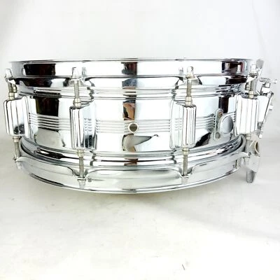 *Tambor Rogers Dynasonic 5x14" cromo-latón COB 10 tacos vintage años 70 Big R EE. UU.* Foto 1 de 4