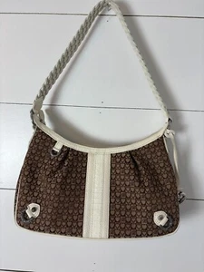 Brighton Joanna braun Herz Monogramm Canvas Handtasche Mini Schulter Handtasche klassisch - Bild 1 von 11