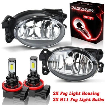 Par de lâmpadas de farol de neblina de LED para Mercedes-Benz CLK350 2006 2007 2008 2009 - Imagem 1 de 4