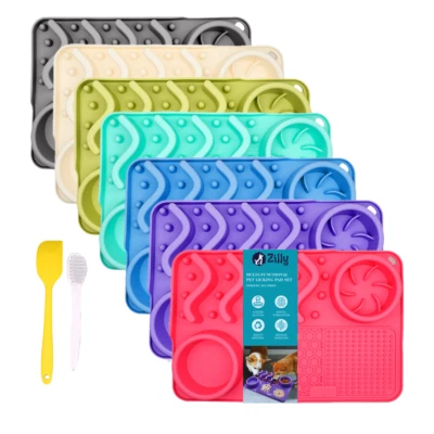Tazón de alimentación lenta tazón de agua alfombra para lamer perros y gatos alfombra de comida para perros 3 en 1 Foto 1 de 4