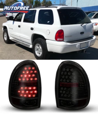 Luces traseras LED para 98-03 Dodge Durango 96-00 caravana lámpara trasera lente de humo negro Foto 1 de 4