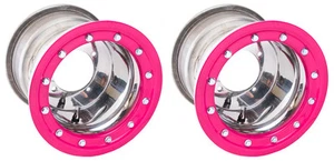 YFZ 450 YFZ 450R Rear Wheels Beadlock 8x8 3+5 4/115 Alba Racing P Pink - Foto 1 di 2