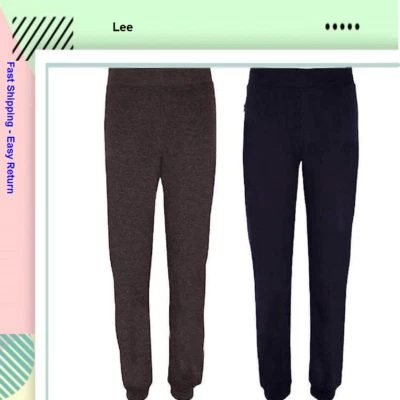 Paquete de 2 pantalones jogger LEE para jóvenes, azul marino/carbón talla L Foto 1 de 3