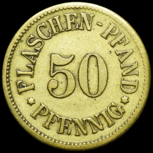 PFANDMARKE: 50 Pfennig, Messing. BRAUEREI RUPPANER - SONNE - KONSTANZ / BADEN. - Bild 1 von 2