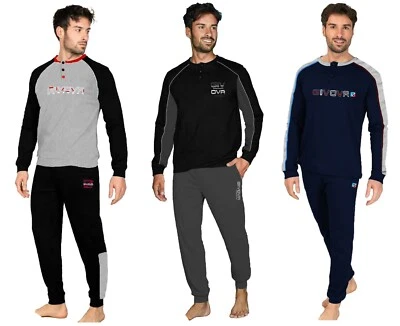 pigiama uomo GIVOVA HOMEWEAR invernale caldo COTONE manica lunga 8 colori