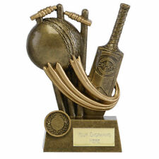 CRICKET TROPHY 2 SIZES  FREE ENGRAVING A1700 HEAVY RESIN CONSTRUCTION