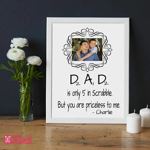 "You are Priceless" Printed Picture Frame for Dad, Personalized Photo Frame - Picture 1 of 8