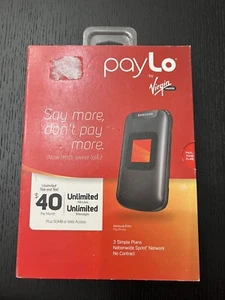 NEW Samsung Virgin Mobile Paylo Flip Phone Black | Virgin Mobile - Picture 1 of 5