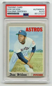 DON WILSON Signed 1970 Topps #515 Astros PSA/DNA Encapsulated - Picture 1 of 1