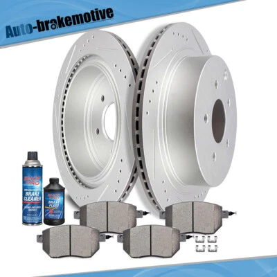 ADEQUADO PARA 03 04 05 06 07 09 10 11 12 ROTORES DE FREIO TRASEIRO NISSAN MURANO PASTILHAS DE CERÂMICA - Imagem 1 de 4