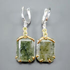 Handmade 25Ct And Natural Prehnite Earrings 925 Sterling Silver E111841