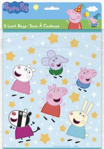 PEPPA PIG & Friends suministros fiesta de cumpleaños trato BOLSAS DE BOTÍN favores golosinas 8 piezas - Imagen 1 de 1