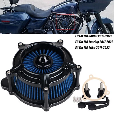 Air Cleaner Intake Filter For Harley M8 Touring Electra Road Glide 17-up Softail Foto 1 de 4