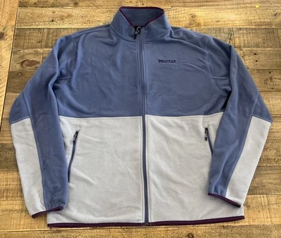 Pullover polar ligero con cremallera completa Marmot Rocklin para mujer lila/gris talla 1X Foto 1 de 4