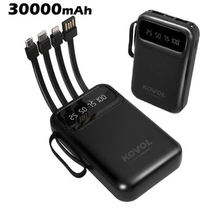 30000mAh Powerbank Tragbar Schnellladegerät Externer Batterie Ladegerät Handy - Zdjęcie 1 z 19