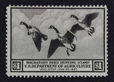 CKStamps: US Federal Duck Stamps Collection Scott#RW3 $1 Unused NG  - Image 1 of 2