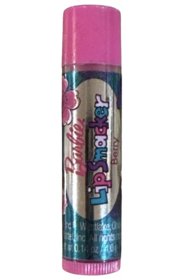 Vintage BONNE BELL Lip Smacker BARBIE Bubble Font BERRY Flavored Balm 2009 Rare! - Image 1 of 4