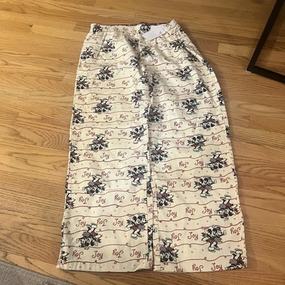 Pantalones para dormir DISNEY para mujer XL Mickey&Minnie Mouse patinaje sobre hielo elásticos NUEVO Foto 1 de 4