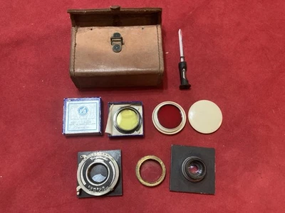 Объектив Dejur-Amsco, корпус объектива Compur, янтарные и красные фильтры, чехол и термометр - Изображение 1 из 4