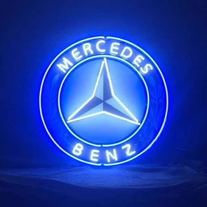 24"x24" Mercedes Benz Auto Flex LED Leuchtreklame Licht Lampe Bar Club Geschenk Garage - Bild 1 von 4
