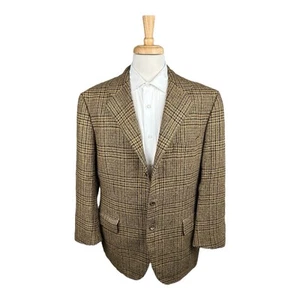 Giorgio’s Of Palm Beach By Isaia Napoli Brown Black Blue Wool Silk Blazer 44R - Picture 1 of 6