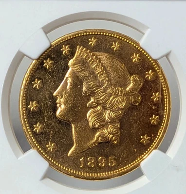 Золотая аверс 1895 $20 Liberty NGC MS-61 Flashy PL - Изображение 1 из 3