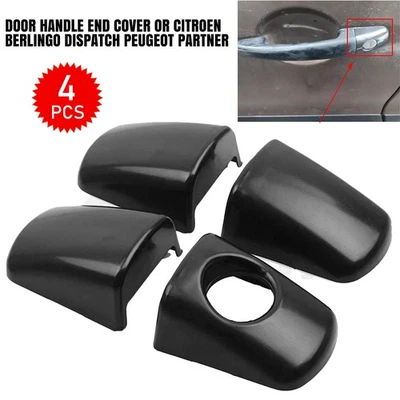 Door Handle End Cover Cap 4Pc Trim For Citroen Berlingo Dispatch Peugeot Partner - Image 1 of 4