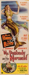 Mr Peabody And The Mermaid Movie Poster Insert 14x36 Replica - Picture 1 of 1
