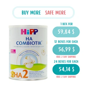 HiPP HA Dutch Stage 2 Hypoallergenic Combiotic Formula 6-12 Months (800g) - Picture 1 of 7