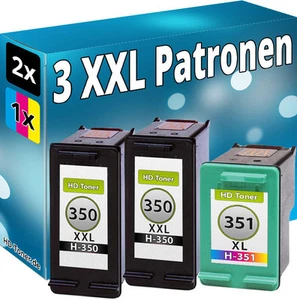 3x DRUCKER PATRONEN für HP 350+351 XL C4340 C4380 C4385 C4424 C4480 C4500 C4400 - Bild 1 von 5