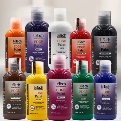LETECH CARE&RESTORATION Leather Edge Paint - Finish & Colour Coated or Raw Edges in One Application