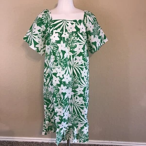 Nuevo sin etiquetas Vestido de Salón CW Classics Verde y Blanco Volantes Parte Inferior Porche Un Bolsillo L - Imagen 1 de 8