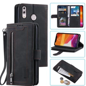 For Asus Zenfone 5 ZE620KL Wallet Case,Leather Zipper Magnetic Flip Card Case - Picture 1 of 26