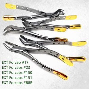 5 Extraction Set Dental Instruments Extracting Forceps German Stainless CE - Picture 1 of 9
