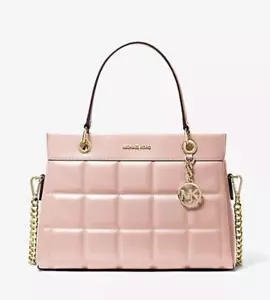 Michael kors Checkered Medium Quilted Leather Tote Bag Gold Tone Hardware - Picture 1 of 2
