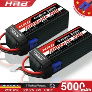 2Stück 6s 22,2V 5000mAh Lipo Akku EC5 für RC Hubschrauber Flugzeug Quad Multi - Bild 1 von 6